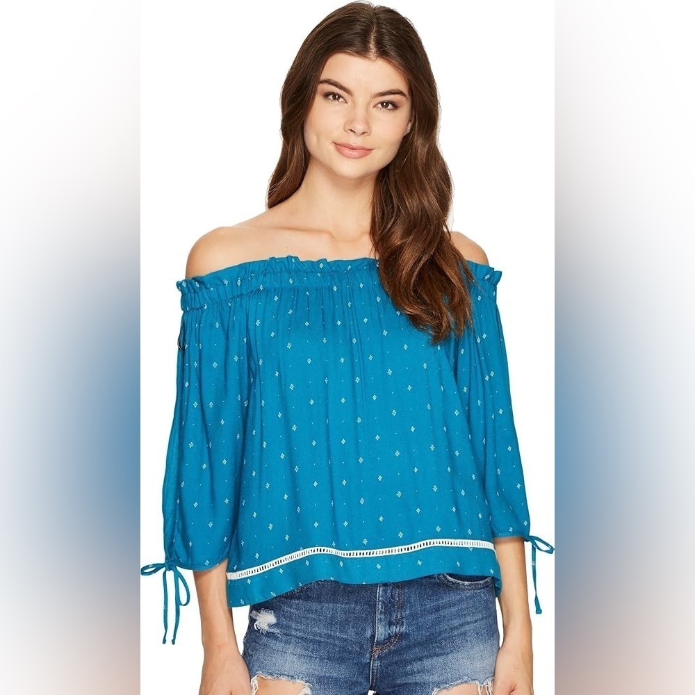 NWT MINKPINK Women’s Stargazer Printed Off The Shoulder Top In Size M